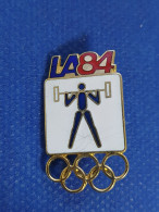 Enamel (damaged) Pin Badge Weightlifting LA 1984 84 Los Angeles Olympic Games - Weightlifting