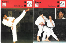 GF1785 - FICHES EDITION RENCONTRE - KARATE - GILBERT GRUSS - GUY SAUVIN - ROGER PASCHY - JEAN LUC MAMI - Arti Martiali