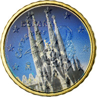 Espagne, 10 Euro Cent, Sagrada Familia, 2010, Colorised, SUP, Laiton, KM:1147 - Spanien