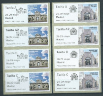 ESPAGNE SPANIEN SPAIN ESPAÑA 2022 ATM 52º NATIONAL STAMPSHOW FERIA NACIONAL DEL SELLO MADRID 2 X SET 4V MNH - Servizi