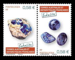 TAAF 2024 Mih. 1197/98 Minerals. Sodalite MNH ** - Ongebruikt