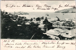 Entrance Of Castries , St.Lucia, Harbour & Town (Cancellation On St.Lucia Stamps, 1904, Sent To Norway) - Sainte-Lucie
