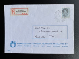 NETHERLANDS 1989 REGISTERED LETTER VLIJMEN REMBRANDTSTRAAT TO TIEL 18-08-1989 NEDERLAND AANGETEKEND - Lettres & Documents