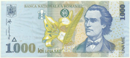 ROMANIA - 1.000 Lei - 1998 - Pick 106 - Unc. - Série 0012D - Wmk: Large, Sloping BNR - 1000 - Roumanie