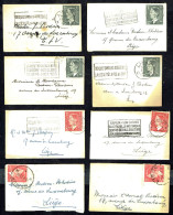 8 Enveloppes Format Carte De Visite Avec Timbre Seul  C.O.B. N° 909 ( 04 EA), 910 (04 EA). - Lettres & Documents