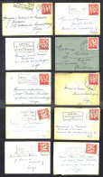 10 Enveloppes Format Carte De Visite Avec Timbre Seul  C.O.B. N° 925. - Lettres & Documents