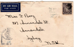 Australia Military Mail  HMS Ships Mail Cover - Lettres & Documents