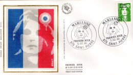 SAINT PIERRE ET MIQUELON FDC 1990 MARIANNE DE LUQUET - FDC