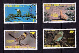 Série De 4 TP Oblitérés N° 596/599(Yvert) Djibouti 1985 - Oiseaux - Djibouti (1977-...)