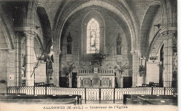 FRANCE - Allones - Intérieur De L'église - Carte Postale Ancienne - Allonnes