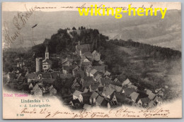 Lindenfels - S/w Von Der Ludwigshöhe - Mit 2 Stempel Hotel Victoria - Odenwald