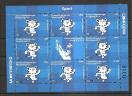 MONTENEGRO.2018.XXIII Olympic Winter Games In Pyeongchang,SPORT,SKI,SHEET,mnh - Invierno 2018 : Pieonchang