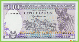 Voyo RWANDA 100 Francs 1989 P19 B119a Z UNC - Ruanda