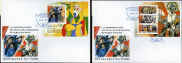 Tchad 2023, Art, Picasso, 3val In BF +BF In 2FDC - Picasso