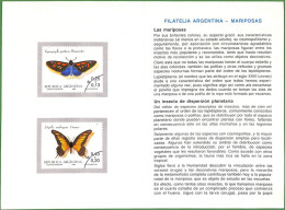 ZA1886 - ARGENTINA - POSTAL HISTORY - Official Stamp Bulletin BUTTERFLIES 1985 - Markenheftchen