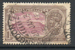 India 1931 GV Inauguration Of New Delhi 1 Anna Value, Wmk. Multiple Star, Used, SG 228 (E) - 1911-35 Koning George V