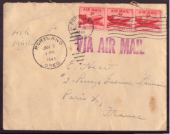 Etats-Unis, Enveloppe Du 3 Janvier 1949 De Portland Pour Paris - Otros & Sin Clasificación