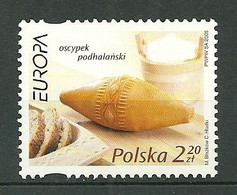 POLAND MNH ** 3931 Europa La Gastronomie Fromage Oscypek De La Région Podhale Pain - Neufs