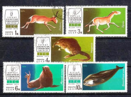 Russie URSS 1974 Animaux Sauvages (141) Yvert N° 4038 à 4042 Oblitéré Used - Usati