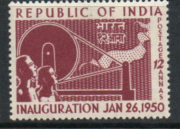 India 1950 Inauguration Of Republic 12a Value, Wmk. Multiple Star, Hinged Mint, SG 332 (E) - Ongebruikt