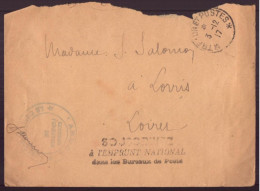 France, Enveloppe , Franchise Militaire Du 3 Décembre 1917 Pour Lorris - Sonstige & Ohne Zuordnung