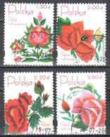 Poland  2005 Roses  - Mi 4195-98 - Used - Gebraucht