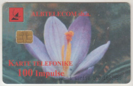 ALBANIA - Flower ,CN: Black, 08/99, Tirage 90.000, 100 U, Used - Albania