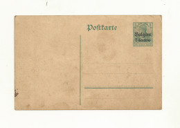 BELGIQUE ENTIER POSTAL OCCUPATION ALLEMANDE - Occupation Allemande