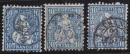 Suisse   .  Yvert  .    36  3x   .       O        .    Oblitéré - Used Stamps