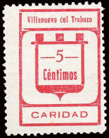 Málaga - Guerra Civil - Em. Local Nacional - Villanueva Del Trabuco - Allepuz * 17 - "5 Cts. Caridad" - Emissioni Nazionaliste