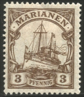 449 German Colonies Marianen 3 Pf Voilier Sailing Ship MH * Neuf (GEC-15) - Mariannes
