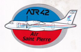 Autocollant Avion -   ATR 42  AIR SAINT PIERRE - Autocollants