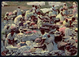 SÃO TOMÉ E PRÍNCIPE -LAVADEIRAS-Ilha De S.Tomé-Rio Agua Grande - Lavadeiras(Cliché De M. Silva Brito Nº011)carte Postale - Sao Tome Et Principe