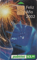 EL SALVADOR - Happy New Year 2002, Calendar 2002, Chip AX01, Used - El Salvador