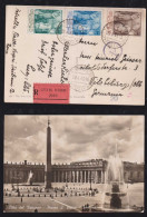 Vatikan Vatican 1943 Censor Registered Postcard To VILSBIBURG Germany - Brieven En Documenten