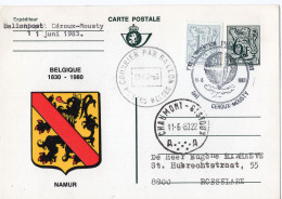 PHILATELIE - Carte Postale - Courrier Par Ballon - Armoiries NAMUR - CEROUX-MOUSTY - Used
