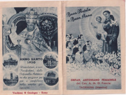 Calendarietto - Orfanotrofio Antoniano Femminile  Del Can A.m.di Francia - Giardini - Messina- Anno  1950 - Kleinformat : 1941-60