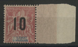 ANJOUAN N° 28 Neuf Sans Charnière ** (MNH) Avec Un Grand Bord De Feuille TB - Unused Stamps
