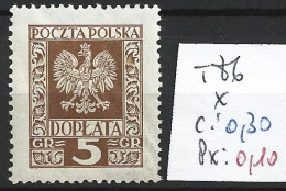 POLOGNE Taxe 86 * Côte 0.30 € - Postage Due