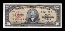 Cuba 20 Pesos Antonio Maceo 1960 Pick 80c Sc-/Sc Unc/aUnc - Cuba