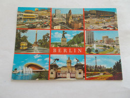 BERLIN   ( ALLEMAGNE GERMANY ) MULTIVUES 9 BELLES VUES BUS A 2 ETAGES VIEILLES AUTOS PARCS MONUMENTS - Brandenburger Door