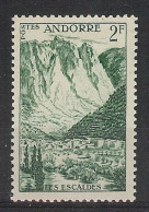 Andorra Fran. 1955 Paisajes 2 F Ed:143 (*) - Ungebraucht