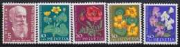 Suisse   .  Yvert  .     634/638    .       **        .     Neuf Avec Gomme Et SANS Charnière - Unused Stamps