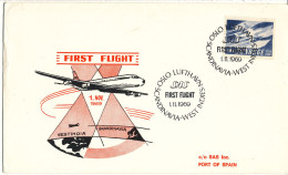 Norway SAS First Flight Scandinavia - West Indies Port Of Spain 1-11-1969 - Brieven En Documenten