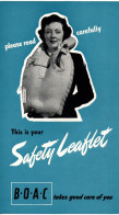 SAFETY LEAFLET GILET SAUVETAGE BROCHURE SECURITE AVIATION BRITISH AIRWAYS BOAC - Veiligheidskaarten