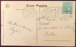 Belgique, Divers Sur CPA, Flamme OSTEND 13.7.1923 - (N098) - Flammes