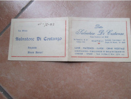 NAPOLI 1954 Ditta Salvatore Di Costanzo Via Pignasecca LANE MATERASSI Kapok Crine Vegetale Cordami Spaghi Tela - Kleinformat : 1941-60