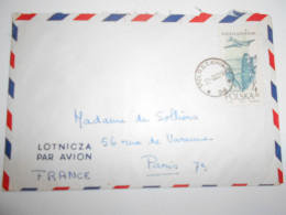 Pologne Poste Aerienne , Lettre De Warszawa 1962 Pour Paris - Airplanes
