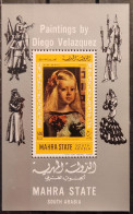 ADEN-MAHRA STATE-SOUTH ARABIA- OBRAS DE  DIEGO VELASQUEZ HOJA DENTADA MNH** - United Arab Emirates (General)