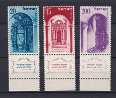 179 ISRAEL 1953 - Y&T 68/70 Avec TAB - Nouvel An Sujets Divers - Neuf ** (MNH) Sans Charniere - Unused Stamps (with Tabs)